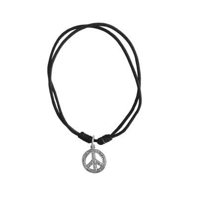 Peace Sign Charm Silver